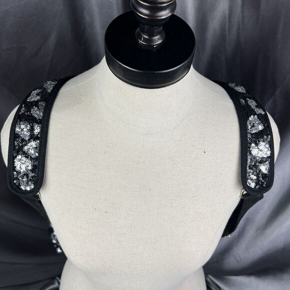 Victoria's Secret PINK Drawstring Silver Sequin Bling Large Backpack Pockets Y2K - Picture 6 of 17